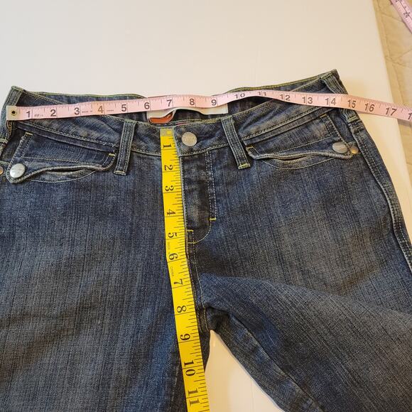 Mossimo Denim Jeans Juniors 7 Boot Cut Low Rise Flap Pocket Boho Cowgirl Western - Picture 9 of 11